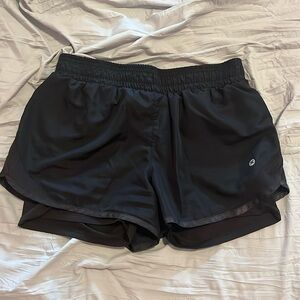 Black athletic shorts